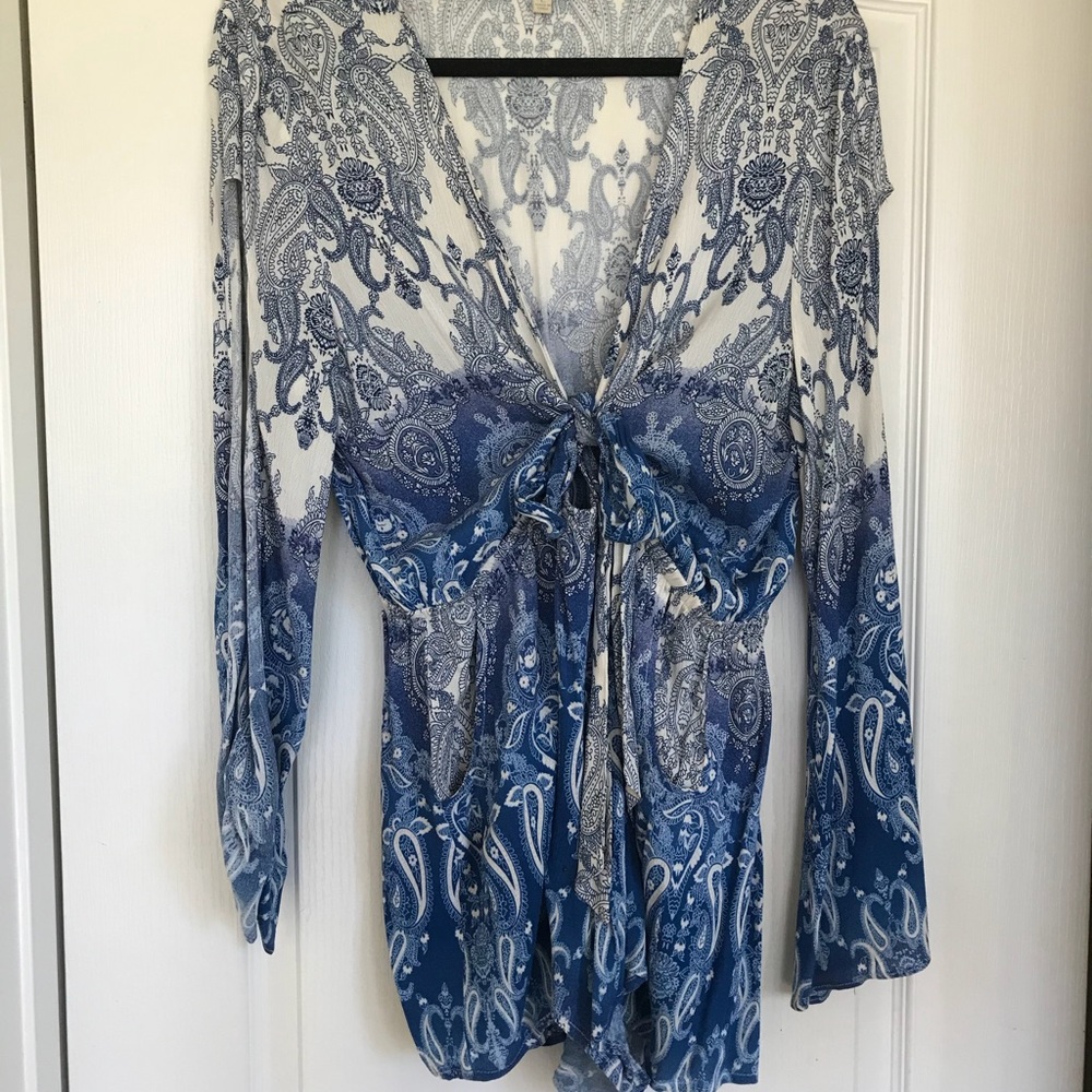 Blue Printed Romper